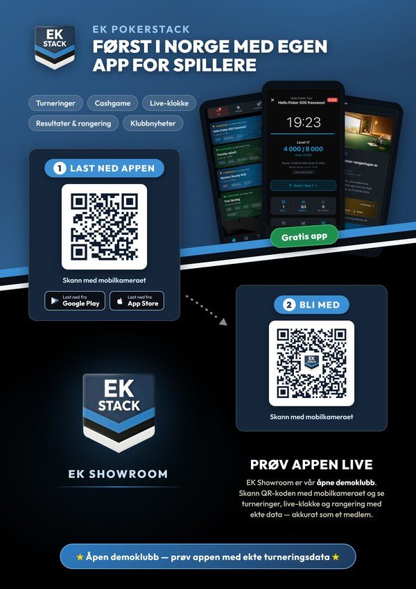 A3-plakat med klubbens QR-kode
